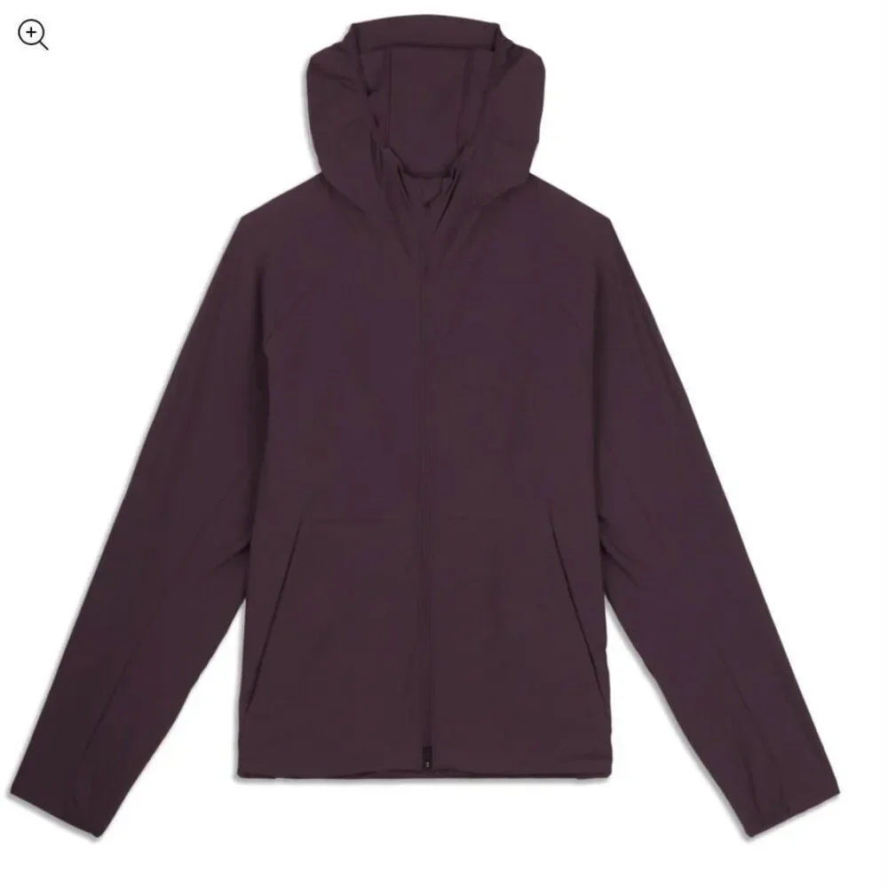 Lululemon Step To It Hooded Jacket in Black Cherry Color Size 4